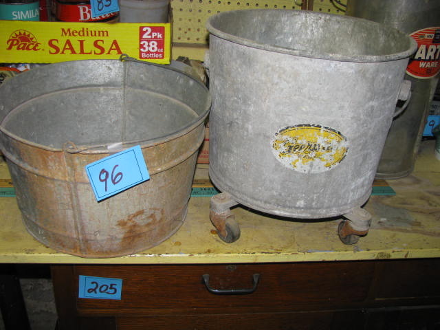 lot 96 image: two metal pails