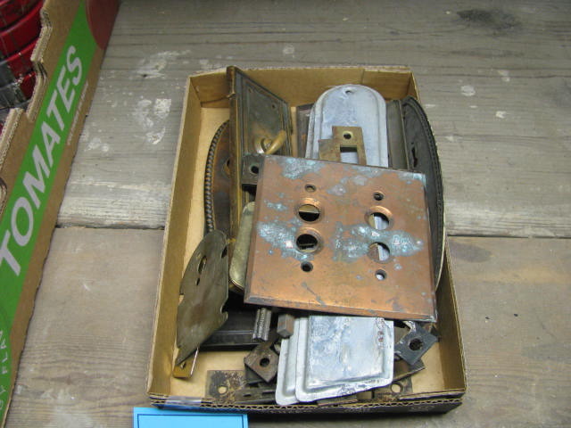 lot 110 image: vintage door panels for knobs and keyholes