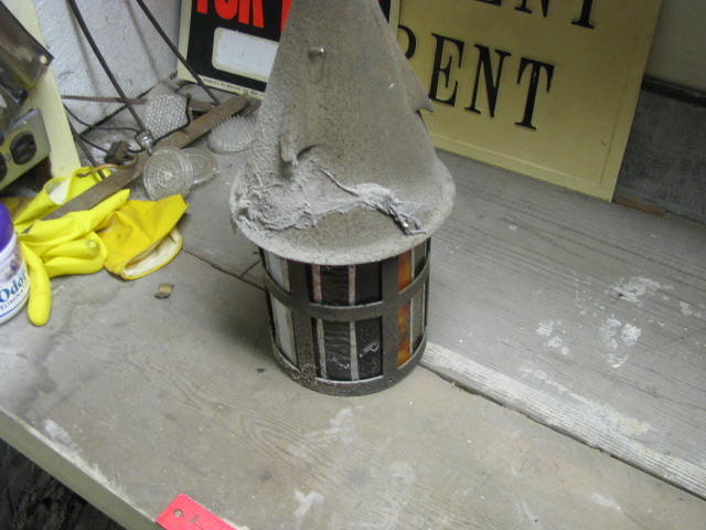 lot 128 image: vintage glass light