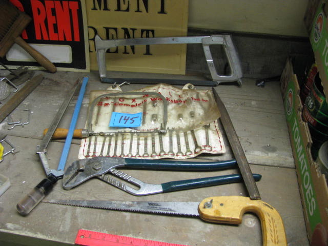 lot 145 image: tool set and small handsaws and more