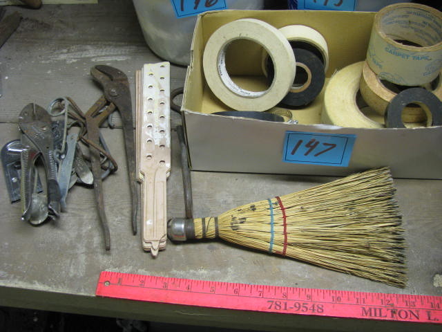 lot 147 image: tape scrappers stirrers and more