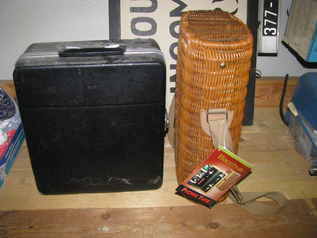 lot 156 image: vintage travel bar set and wine travel set
