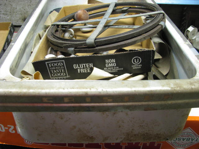 lot 243 image: crisper drawer with sandpaper metal band and more