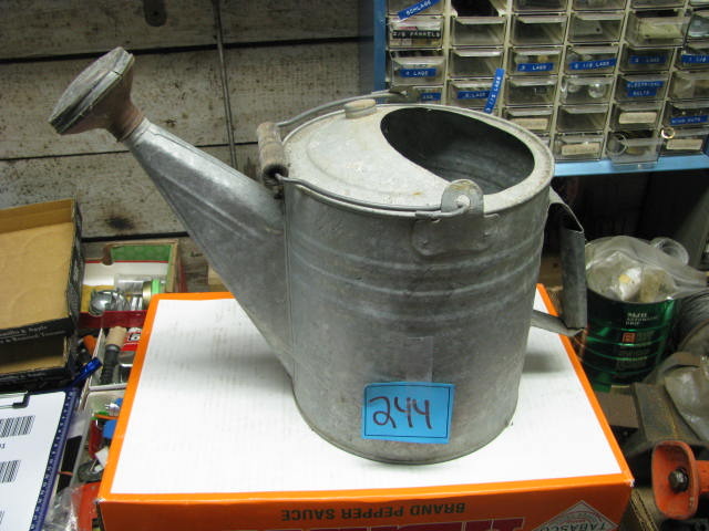 lot 244 image: vintage galvanized watering pail