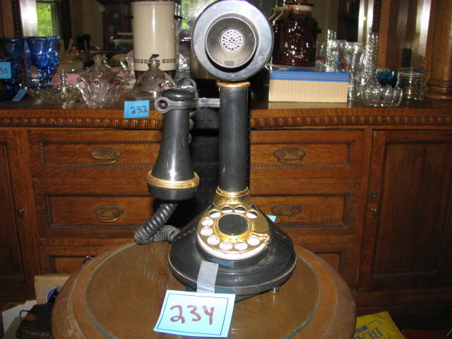 lot 234 image: 1973 candlestick telephone that still works