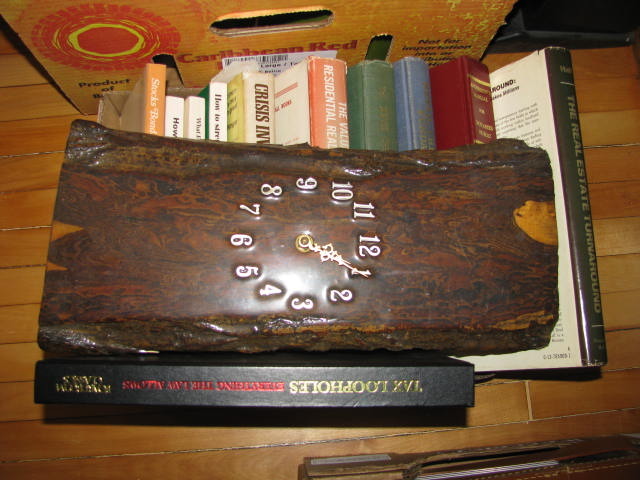 lot 265 image: various tax books and a clock