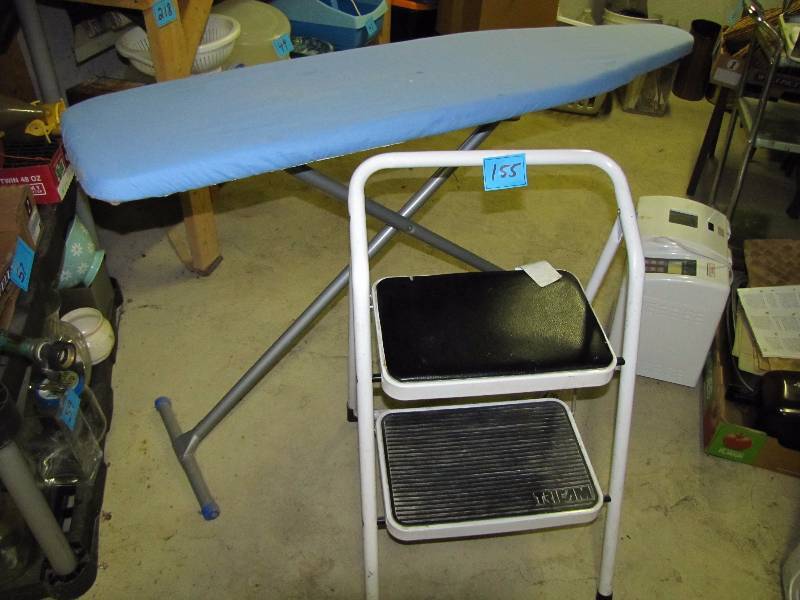 lot 155 image: step stool and ironing board