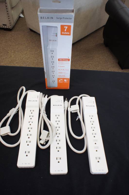Three Belkin Power Bars