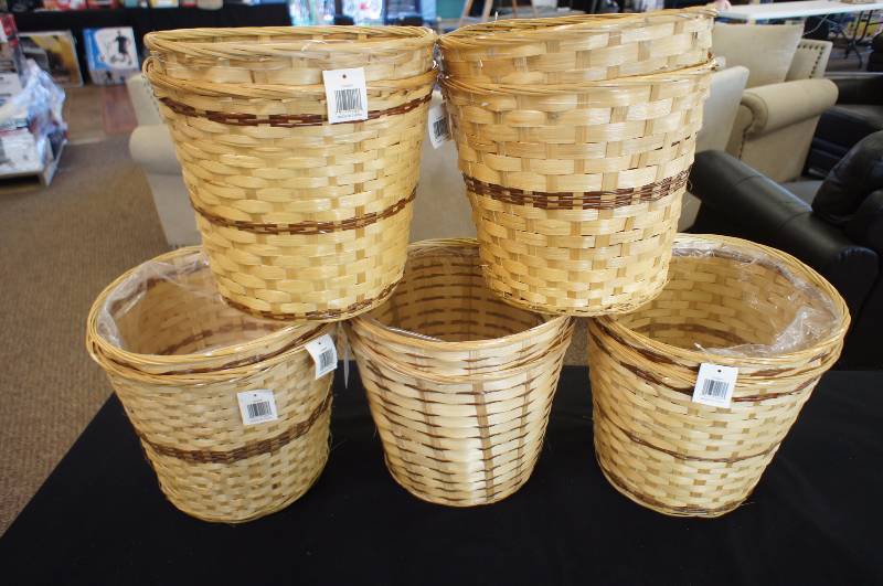 Ten Baskets with Plastic Liners