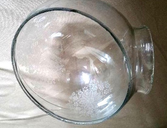 lot 8 image: Antique Original Kerosene Lamp Etched Glass Elbow Angled Shade