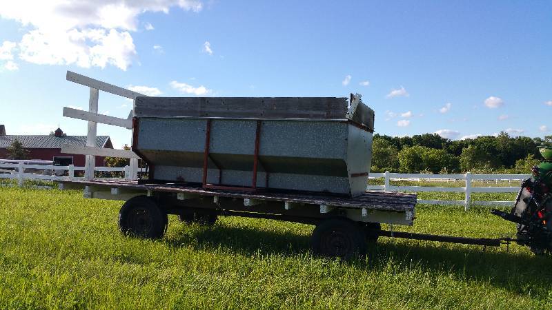 lot 11 image: Hay Wagon & Grain Trailer  Both Use Same Sub Frame