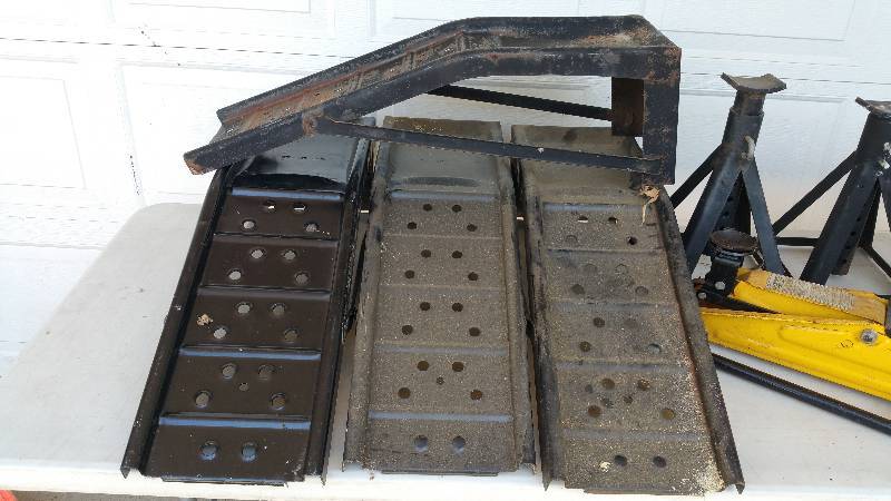 lot 36 image: Group of Automotive Items, Including Car Ramps, Jack Stands, Jack, Etc.
