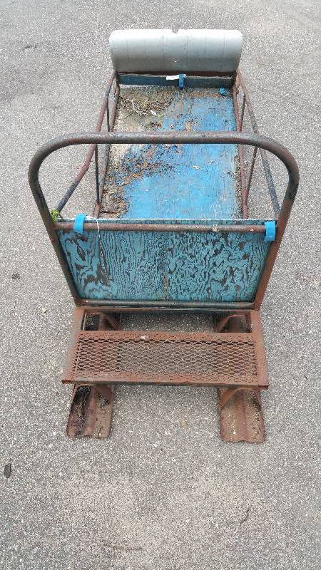 lot 80 image: Vintage Pull Behind Snowmobile Sled  Sleigh