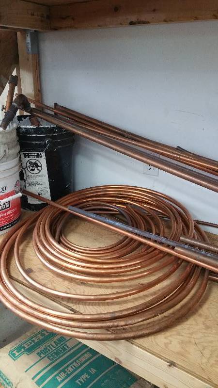 lot 112 image: Large Group of Copper Pipe and Fittings