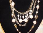 Pink Necklace and Earrings.