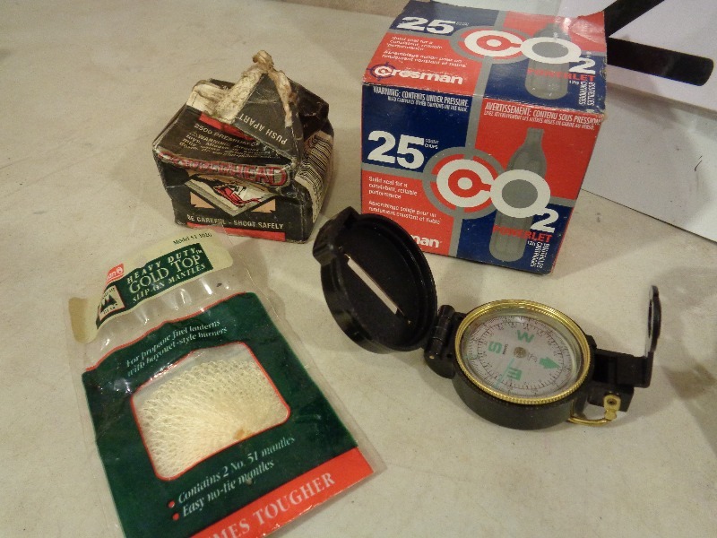 lot 22 image: BBs, CO Cartridges, Compass, and More
