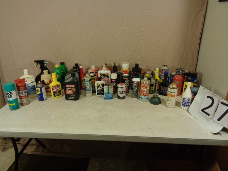 lot 27 image: Assorted Automotive and Shop Chemicals