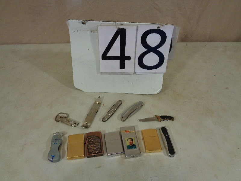 lot 48 image: Lighters and Knives