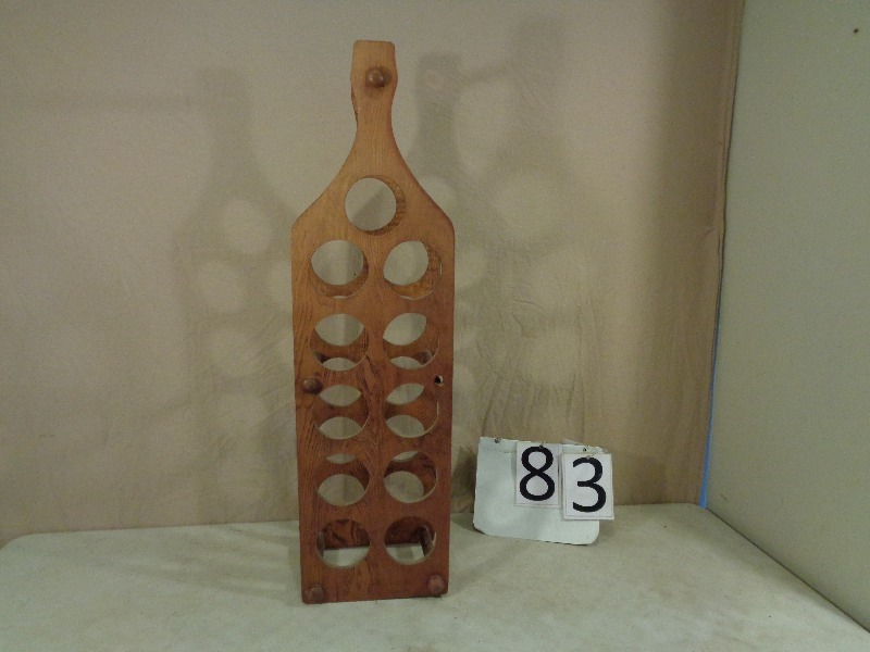lot 83 image: Wood Wine Bottle Holder
