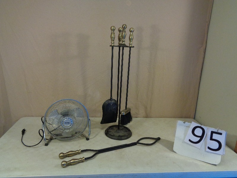 lot 95 image: Fan and Fireplace Set