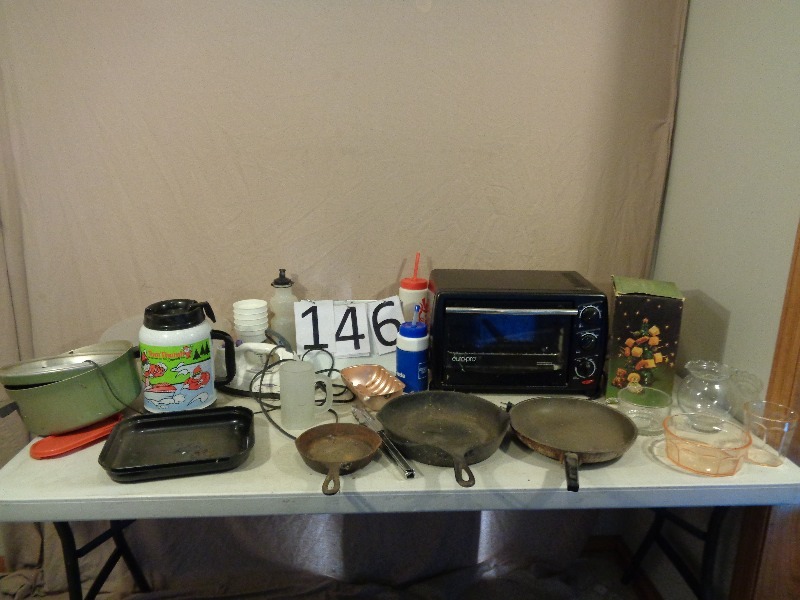 lot 146 image: Cast Iron Pans and More
