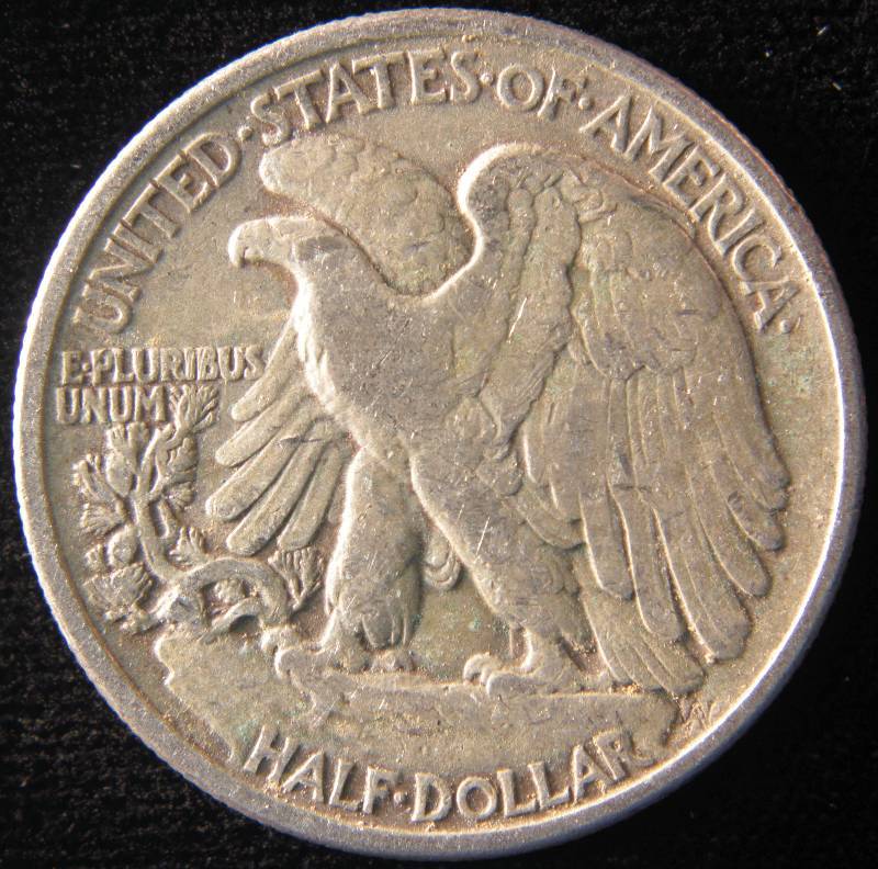 1938 WALKING LIBERTY SILVER HALF VF