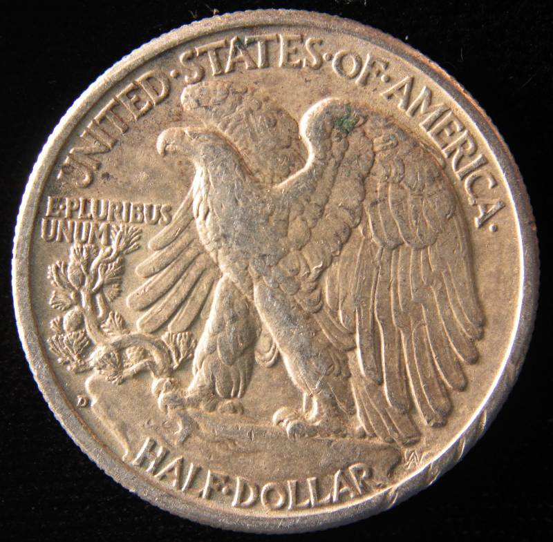 1941 D WALKING LIBERTY SILVER HALF XF