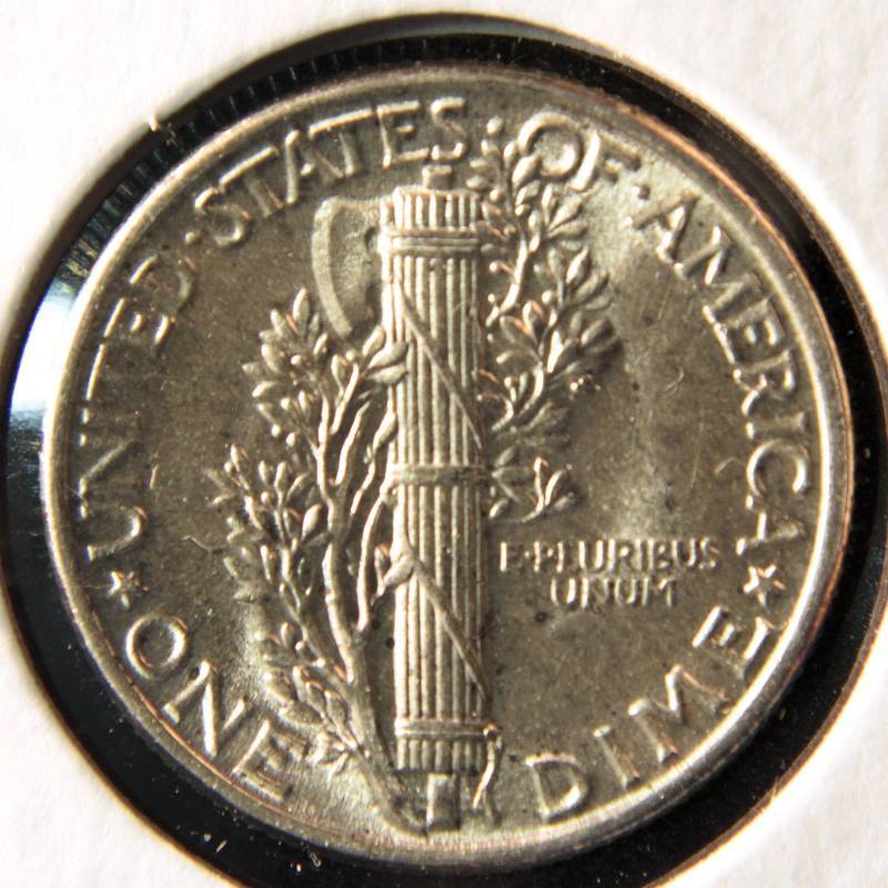 1944 MERCURY SILVER DIME UNC