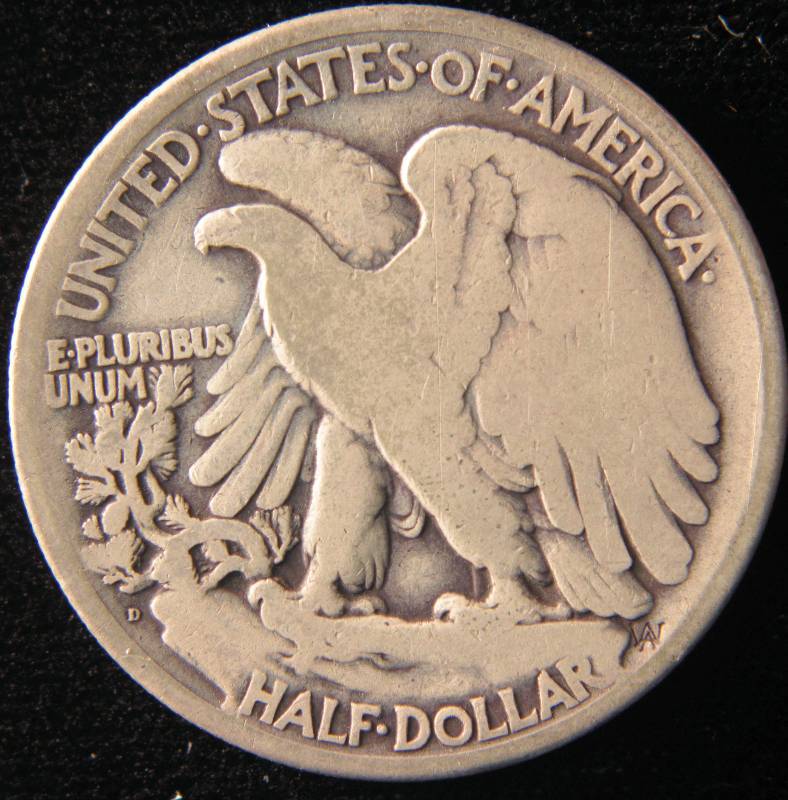 1921 D WALKING LIBERTY SILVER HALF GOOD KEY DATE