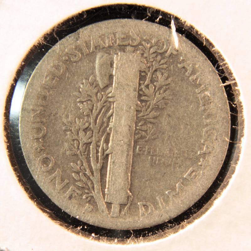 1939 D MERCURY SILVER DIME GOOD