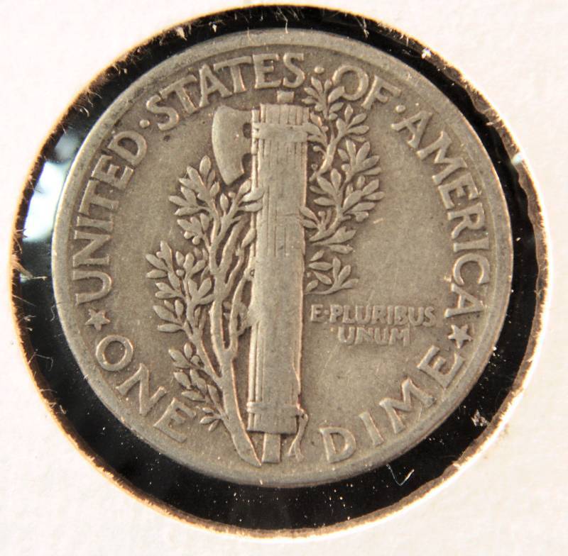 1945 MERCURY SILVER DIME FINE