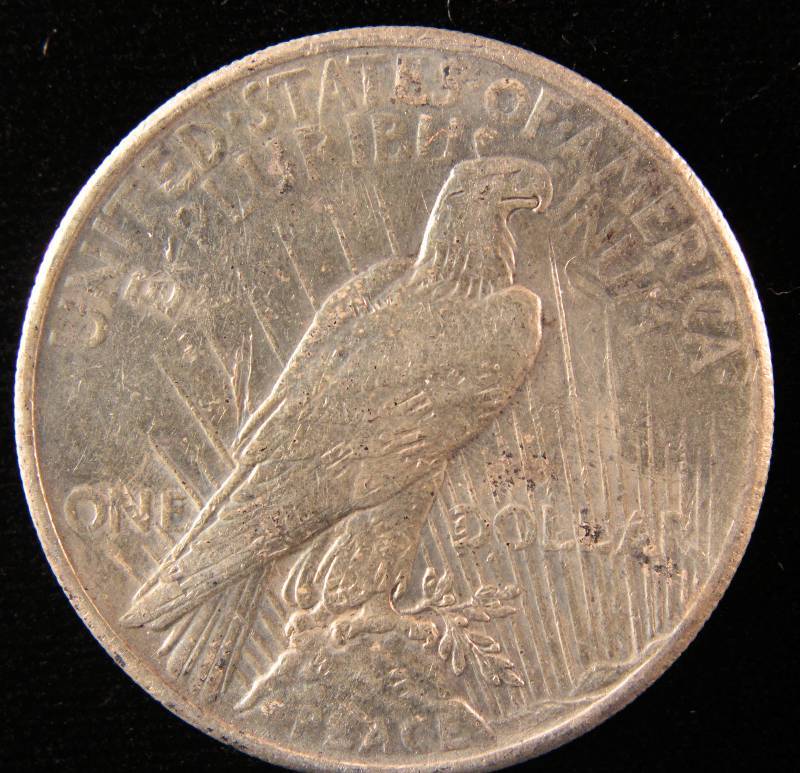 1925 PEACE SILVER DOLLAR VF DETAILS