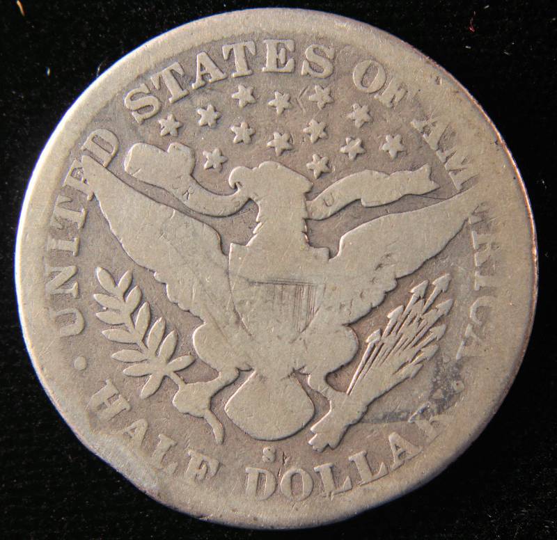 1895 S BARBER SILVER HALF DOLLAR