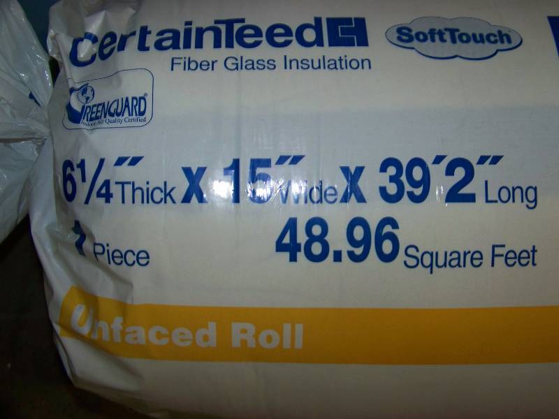 (1 Bag) CertainTeed, R-19, Soft-Touch, Fiberglass Insulation