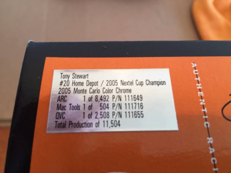 lot 8 image: TONY STEWART #20 HOME DEPOT, 2005 NEXTEL CUP CHAMPION