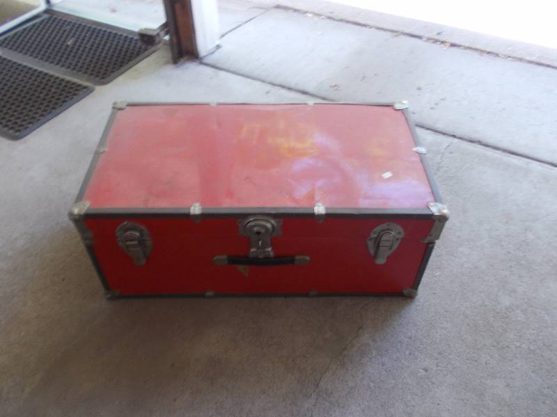 lot 110 image: Red Storage Trunk