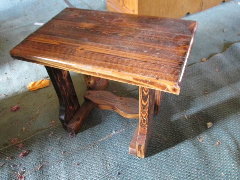 lot 51 image: Solid wood table, 26 x 16 21 tall...