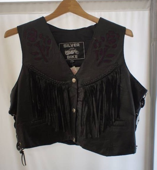 Silver Bike Leather Vest