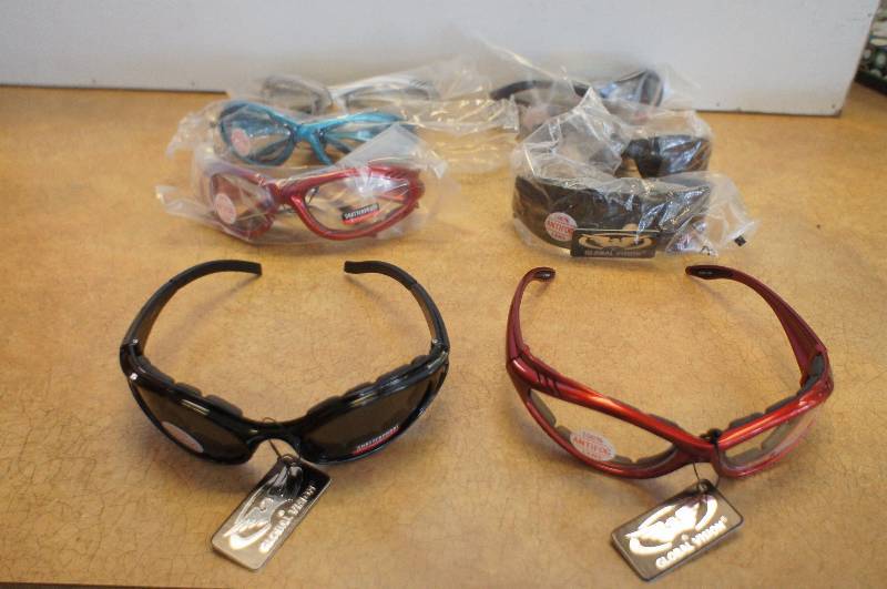 Global Vision Shatterproof 100% Anti-Fog Riding Glasses - 8 Pack