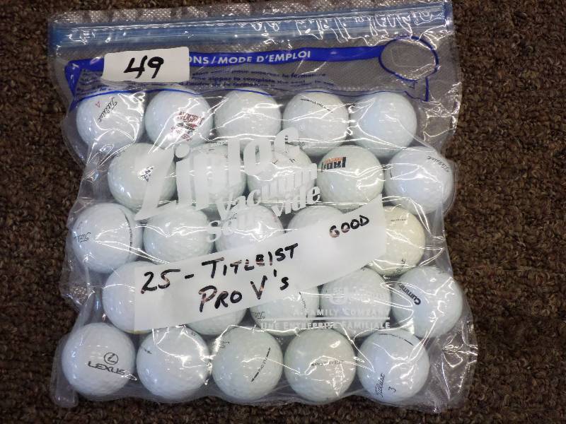 lot 49 image: (25) Titleist Pro-V Golf Balls, Goo...