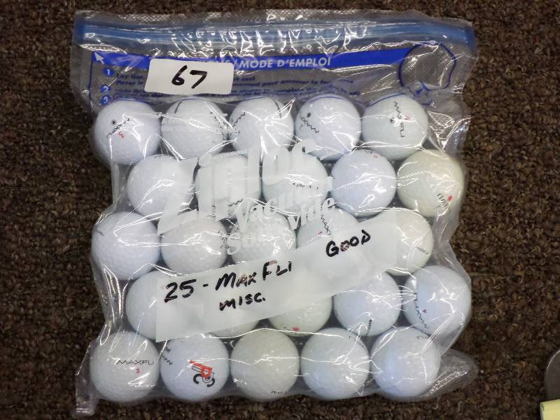 lot 67 image: (25) MaxFLi Misc Golf Balls, Good ...