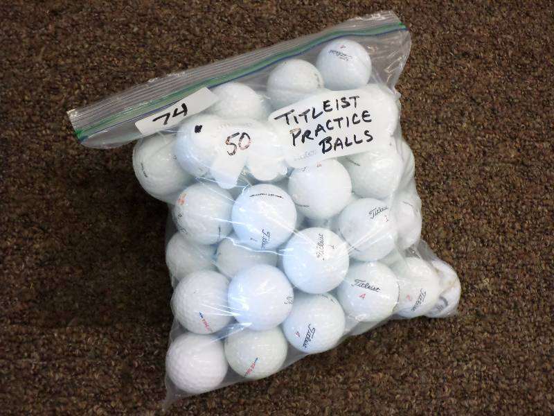 lot 74 image: (50) Titleist Practice Balls, Good ...