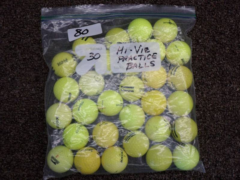 lot 80 image: (30) Hi-Viz Practive Balls, Good ...