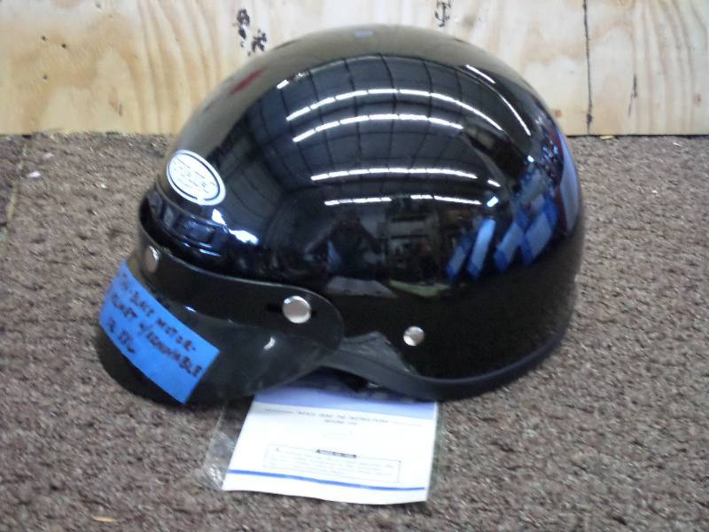 lot 125 image: New THH Black Motorcycle Helmet Wit...