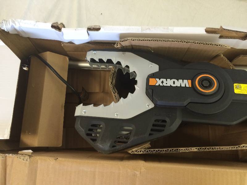 lot 21 image: Brand new WORX WG308 6-Inch 5-Amp Electric JawSaw with Extension Handle retail $159