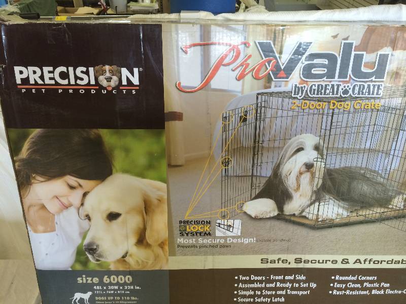 lot 26 image: Precision Pet Black ProValu Crate 6000 48 in. x 30 in. x 32 in.