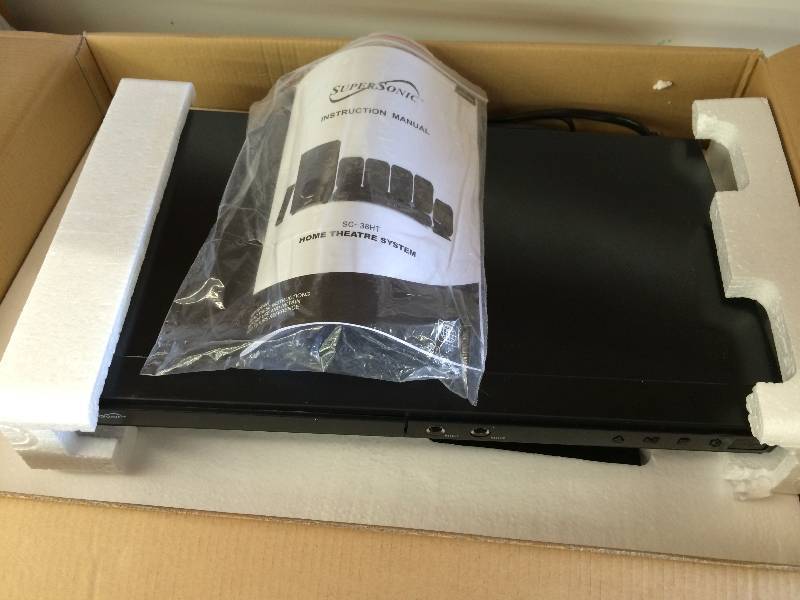 lot 54 image: Supersonic SC37HT 5.1 Channel DVD Home Theater System retail $129