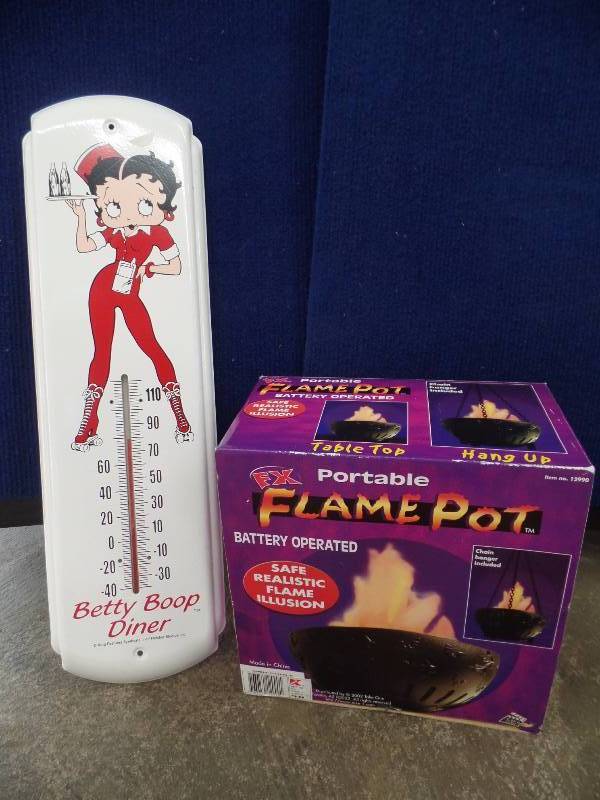 Betty Boop Thermometer & Flame Pot.