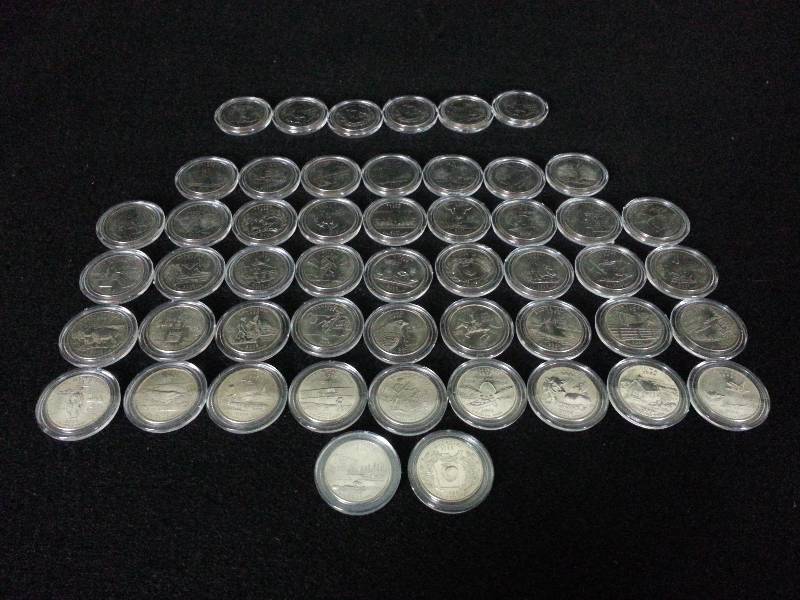 lot 49 image: (51) Statehood Quarters in Individual Capsules