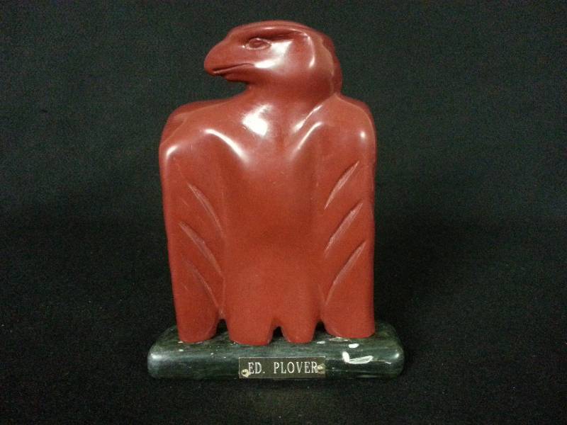 lot 62 image: Native American Eagle  Hawk Pipestone Carving